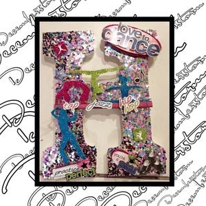 Letter H for little girls bedroom wall